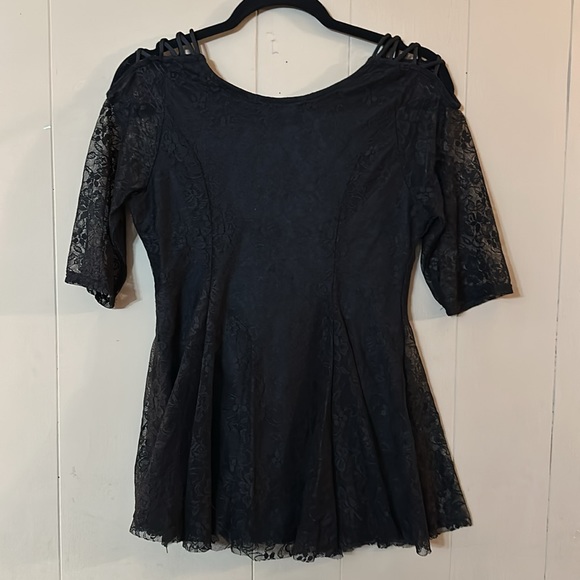 Buckle black lace ballerina lace up top NWT - Picture 5 of 5